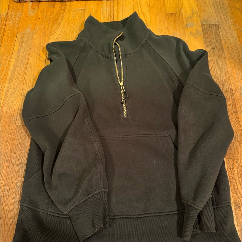 Lululemon Athletica Dark Green Funnel Neck Oversized Hoodie